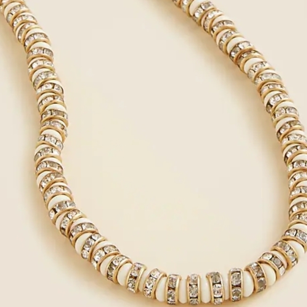 J. Crew Striped Crystal Necklace